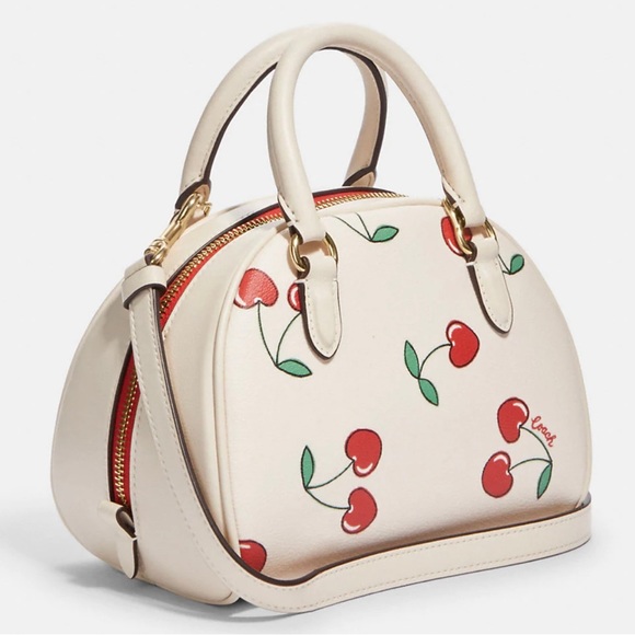 NWT Coach satchel bag with cherry print - Picture 12 of 14